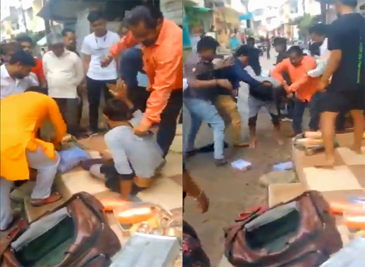 इंदौर में चूड़ी बेचने वाले व्यक्ति की पिटाई का वीडियो सोशल मीडिया में वायरल