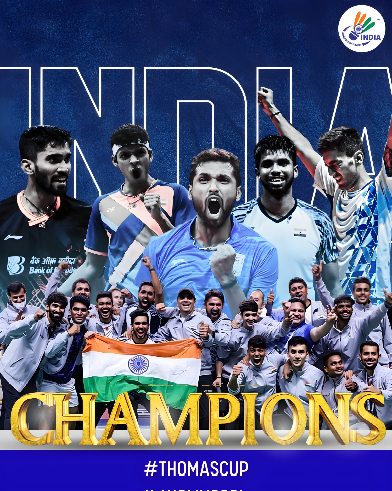 Thomas Cup : भारतीय पुरुष बैडमिंटन टीम ने रचा इतिहास, पहली बार जीता थॉमस कप, पीएम मोदी ने दी टीम को बधाई