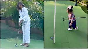 शिल्पा शेट्टी की बेटी समीशा की एक और वीडियो हुई वायरल, गोल्फ खेलती आई नजर, देखें