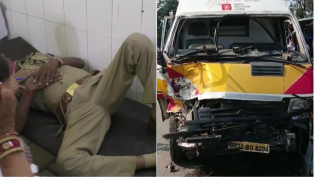 यूपी के डिप्टी सीएम ब्रजेश पाठक के काफिले में वाहनों की टक्कर से 6 पुलिसकर्मी, 2 मेडिकल स्टाफ घायल