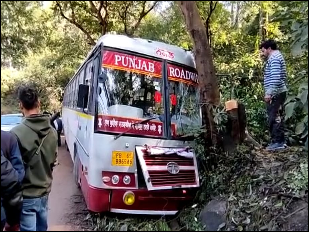Himachal Pradesh: रानीताल में पंजाब रोडवेज की बस अनियंत्रित होकर पेड़ से टकराई, हादसे में 7 घायल, 2 टांडा अस्पताल भेजे