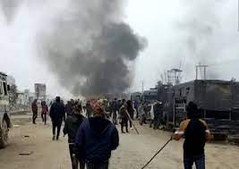 बिहार में बक्सर पावर प्लांट के बाहर किसानों-पुलिस के बीच झड़प, गुस्साई भीड़ ने की आगजनी
