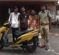 छत्तीसगढ़ के रायपुर में तीन लुटेरे गिरफ्तार, सोने की चेन और वाहन बरामद