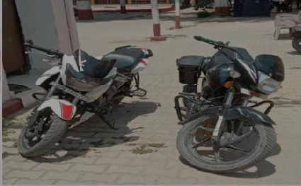 गाजीपुरः चोरी की दो मोटरसाइकिलों के साथ दो अरेस्ट