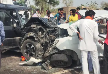 राजस्थानः स्कॉर्पियो और कार में भीषण टक्कर, तीन की मौत, 10 घायल