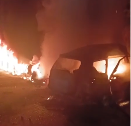बरेली में कार और डंपर की सीधी टक्कर, कार सवार आठ लोगों की ज़िंदा जलकर मौत
