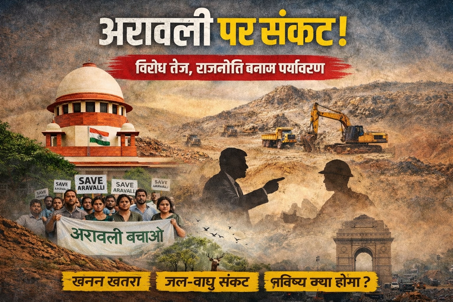 अरावली विवाद: सुप्रीम कोर्ट के फैसले पर विरोध तेज