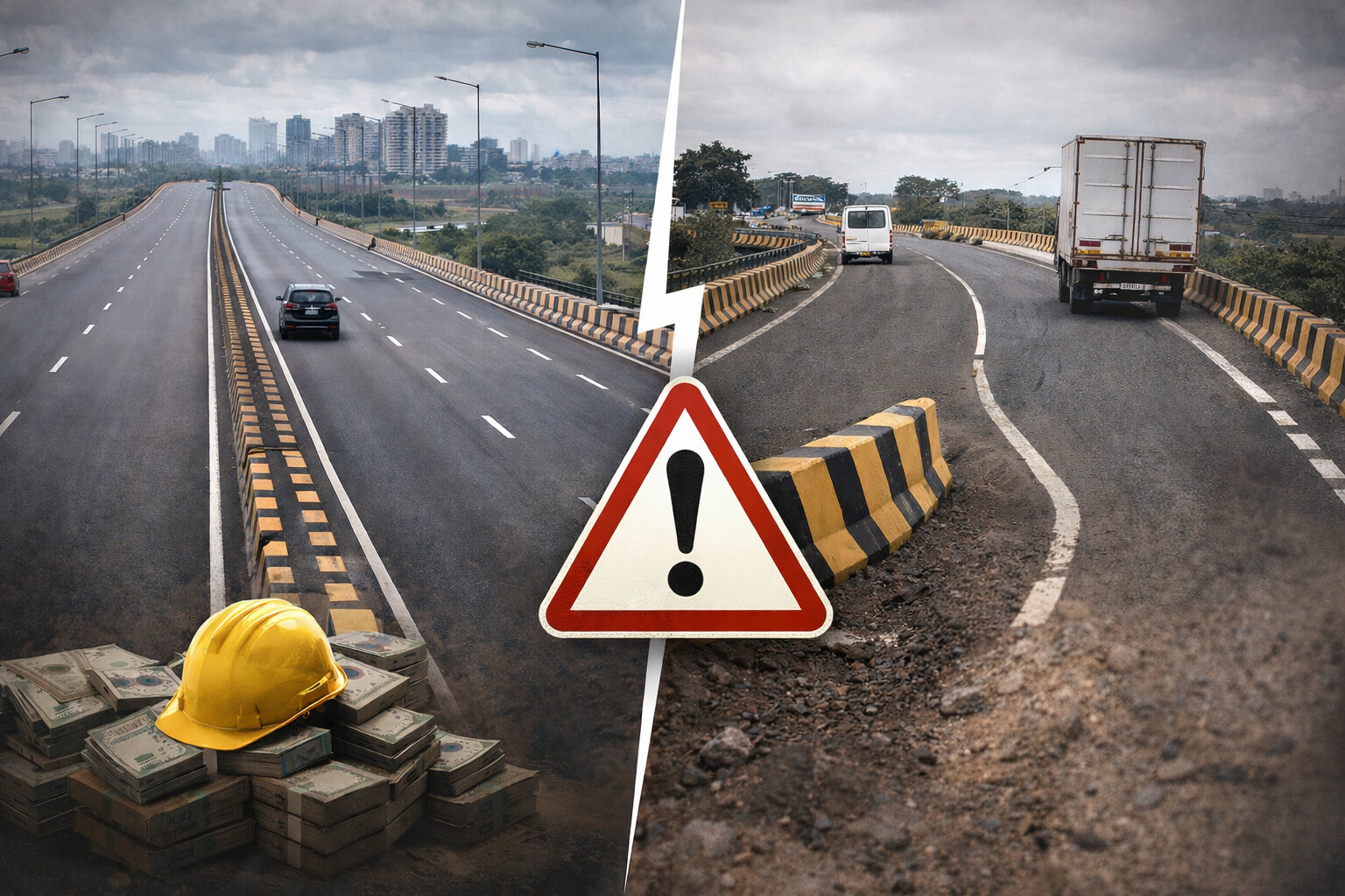 चार लेन का दिखावा, दो लेन का खतरा: महाराष्ट्र का फ्लाईओवर और विकास की सच्चाई