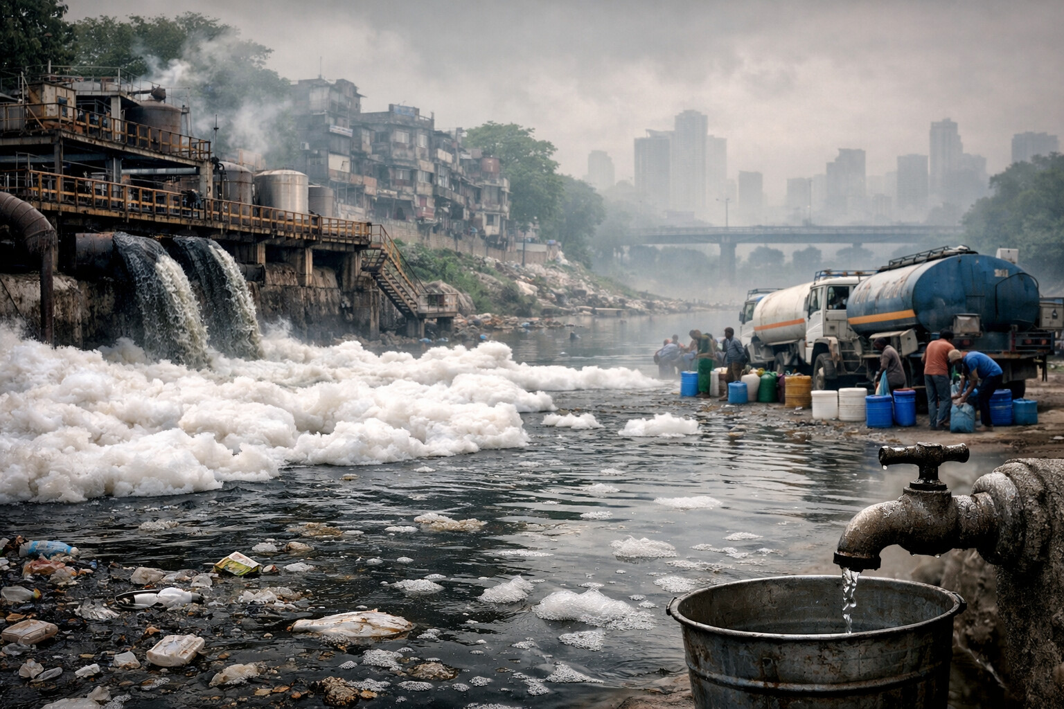 यमुना का ज़हर, दिल्ली का संकट: जब पानी शोधन संयंत्र भी बेबस हो गए