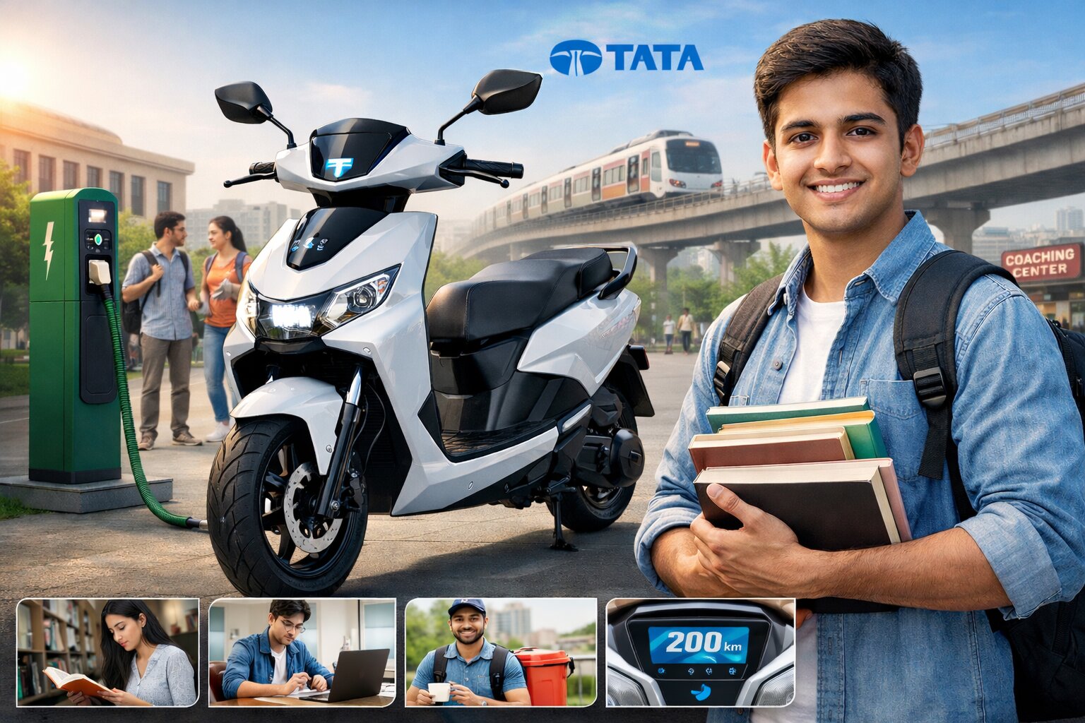 ₹85,000 में सपनों की रफ्तार: गरीब छात्रों के लिए टाटा का अर्बन इलेक्ट्रिक स्कूटर, 200KM रेंज के साथ लॉन्च