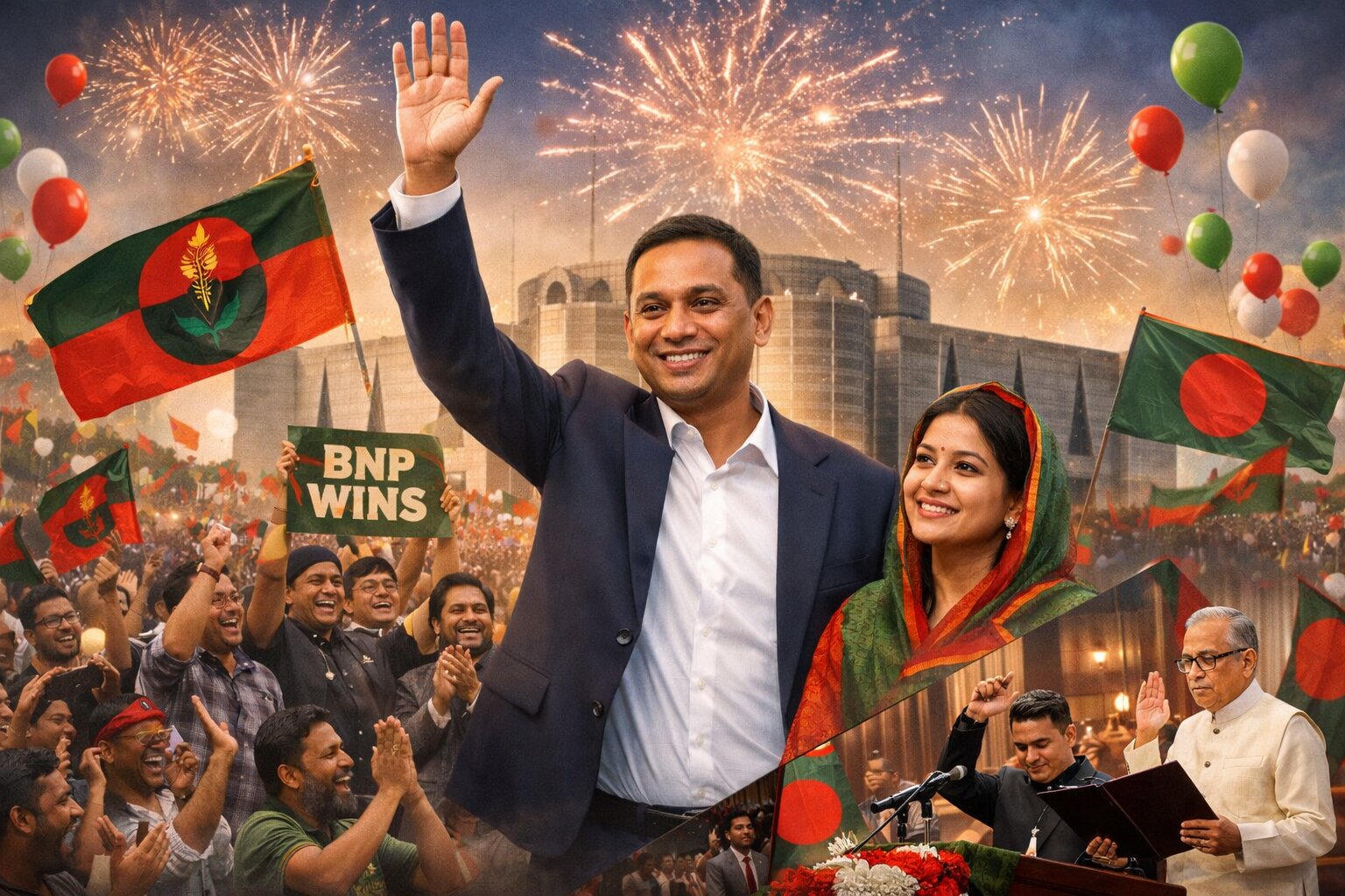 बांग्लादेश 2026 चुनाव: BNP की ऐतिहासिक जीत और तारिक रहमान का प्रधानमंत्री बनना