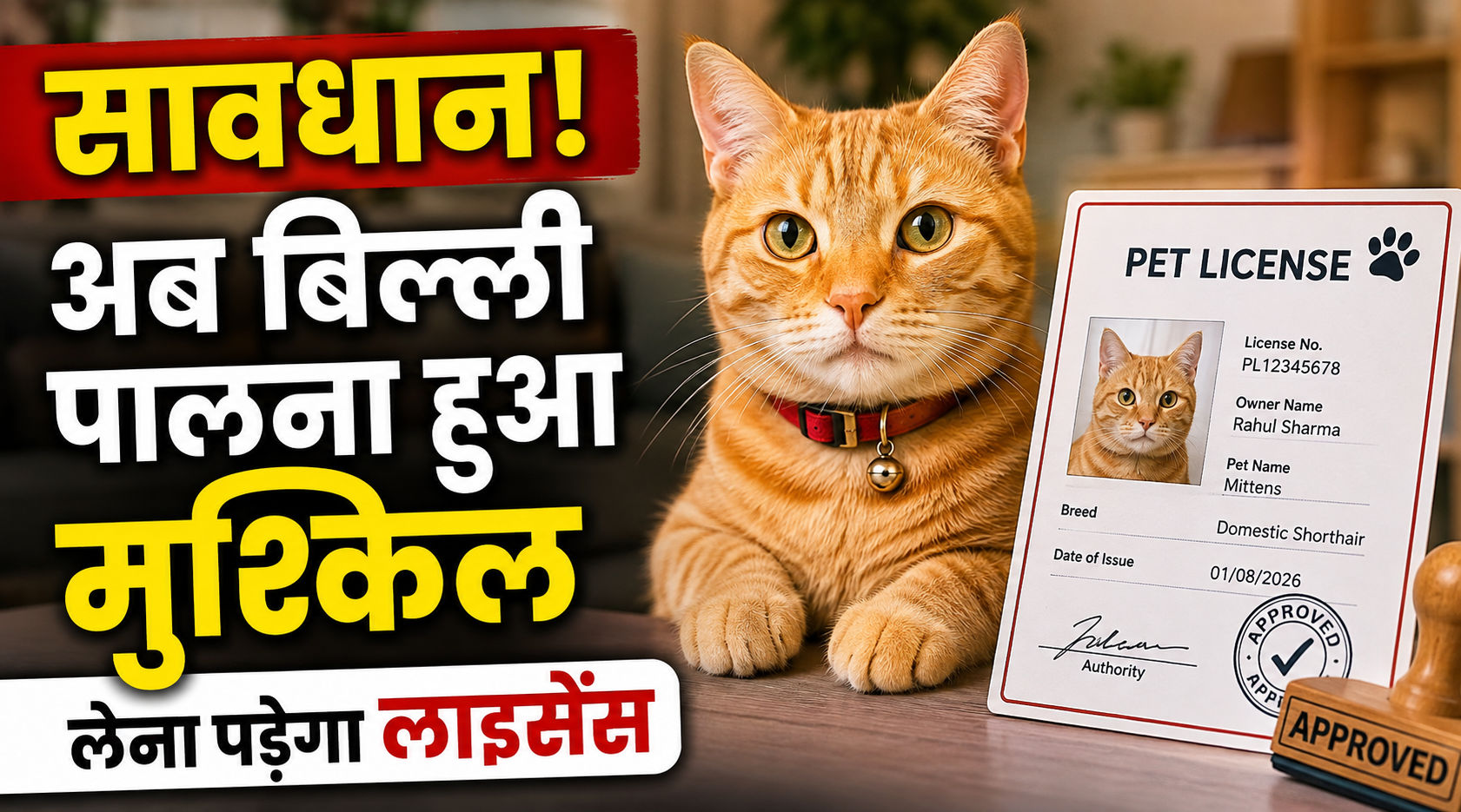 सावधान! अब बिल्ली पालना हुआ मुश्किल, लेना पड़ेगा लाइसेंस