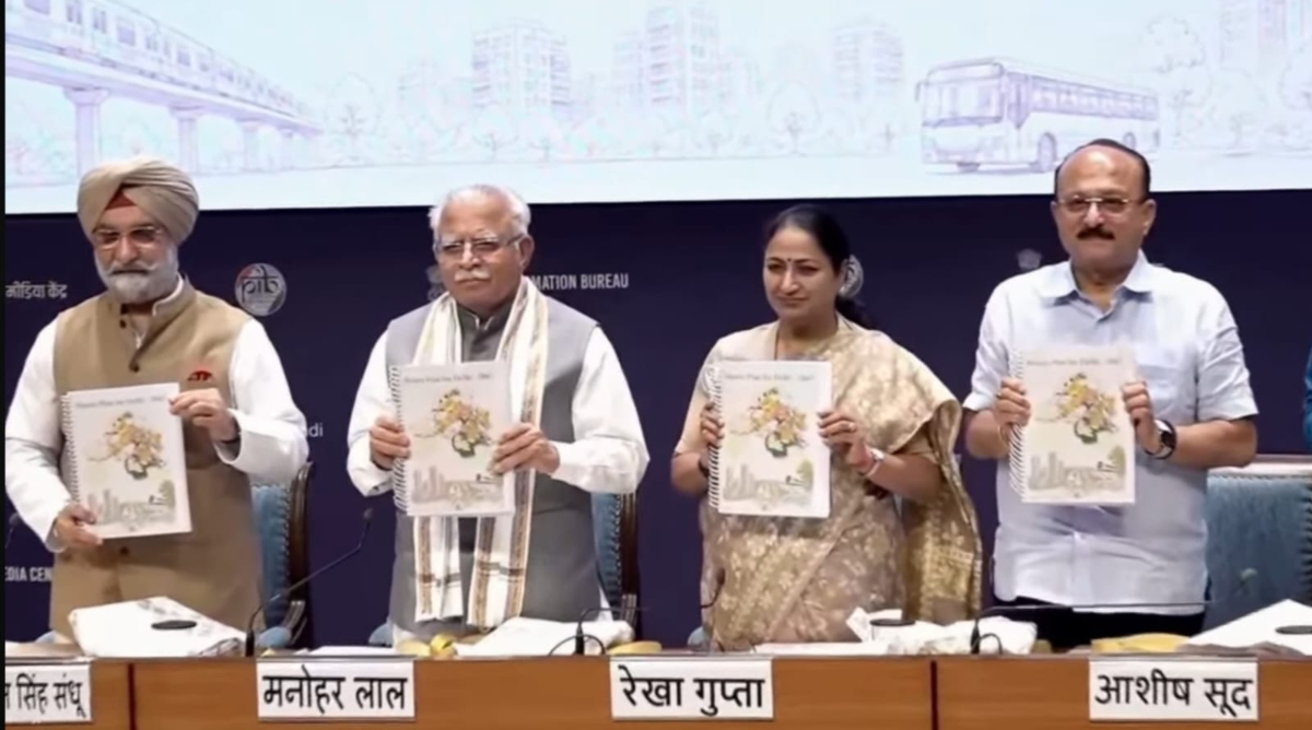 दिल्ली के भविष्य की नई तस्वीर तैयार, खट्टर-रेखा गुप्ता-संधू की मौजूदगी में मास्टर प्लान जारी