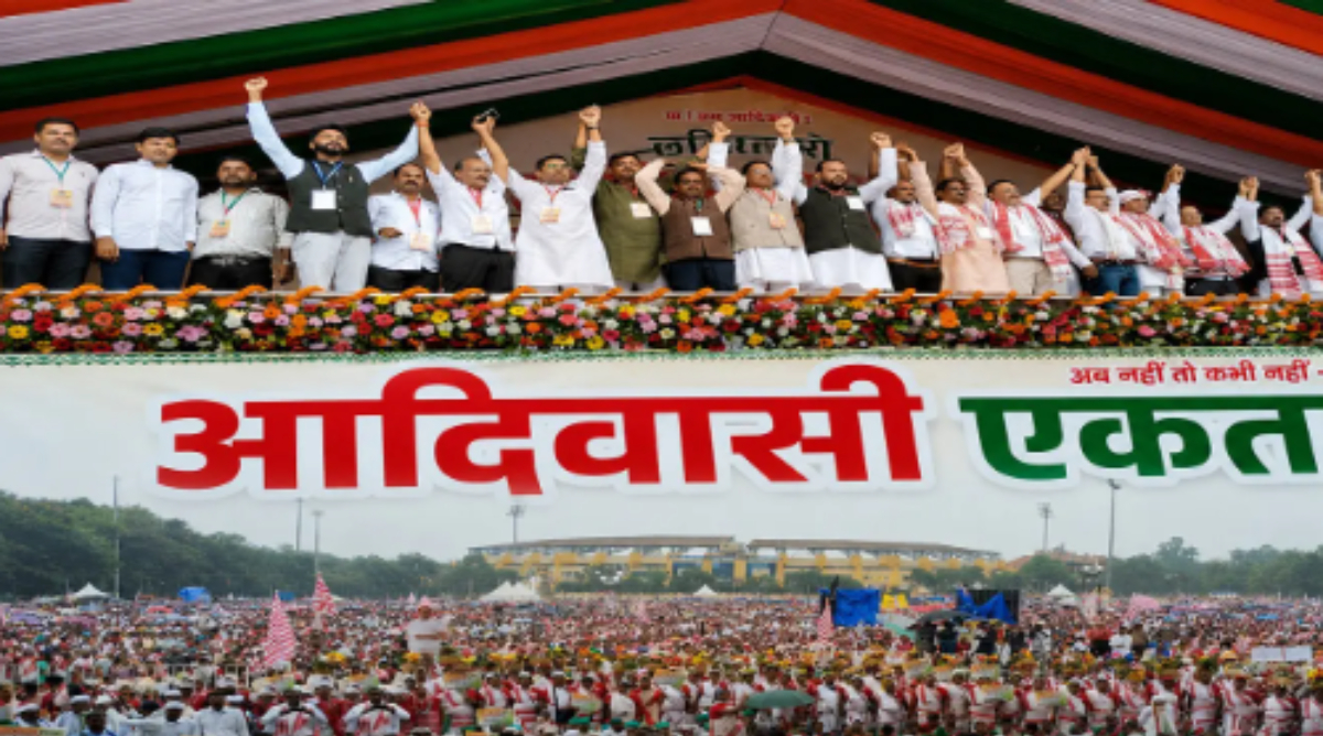 रांची में परिसीमन के विरोध में आदिवासी महाजुटान, मोरहाबादी मैदान में उमड़ा जनसैलाब