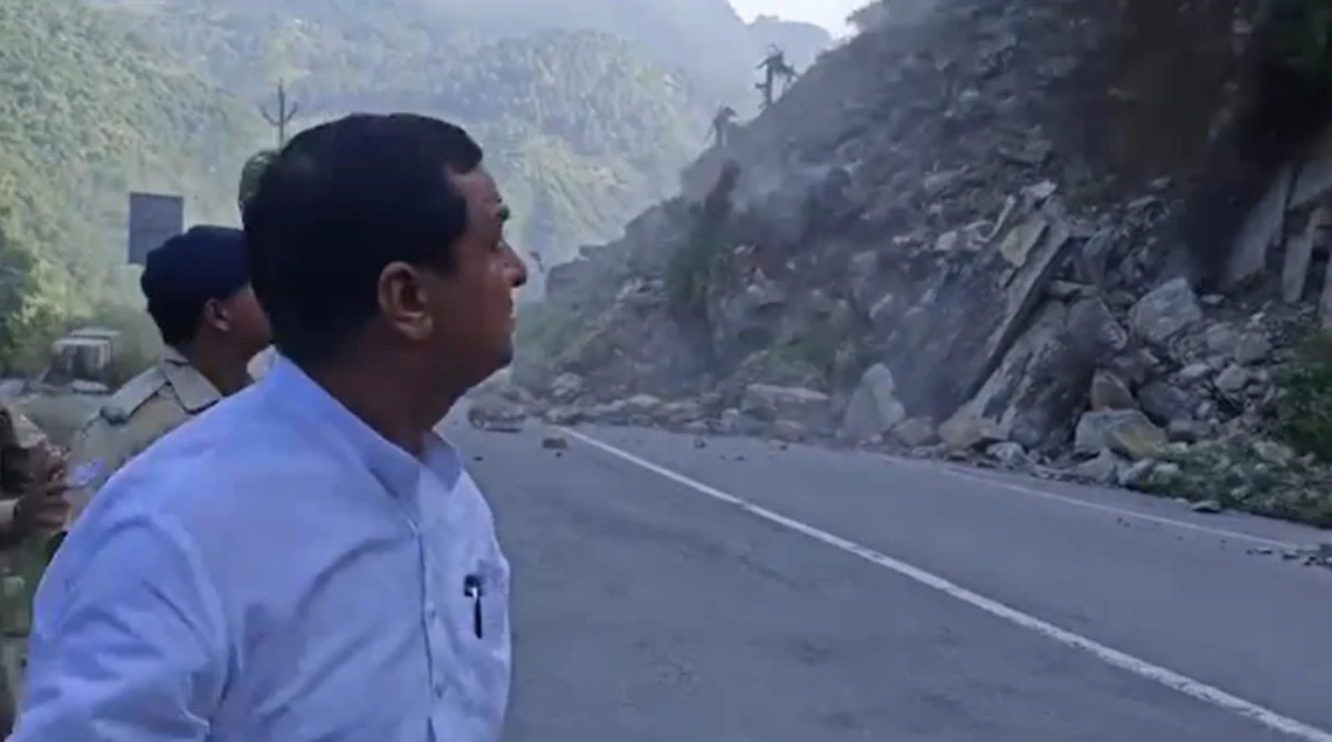 Uttarakhand : BJP सांसद अनिल बलूनी की गाड़ी पर गिरा बोल्डर, बाल-बाल बचे