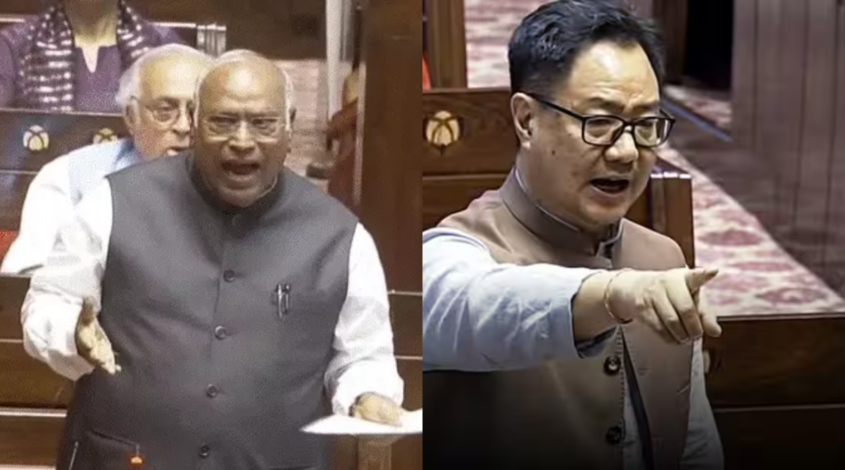 खरगे बोले - ED, CBI और अन्य एजेंसियां कहां? तो किरेन रिजिजू बोले - राम मंदिर बनने पर काली पट्टी बांधकर किया था विरोध