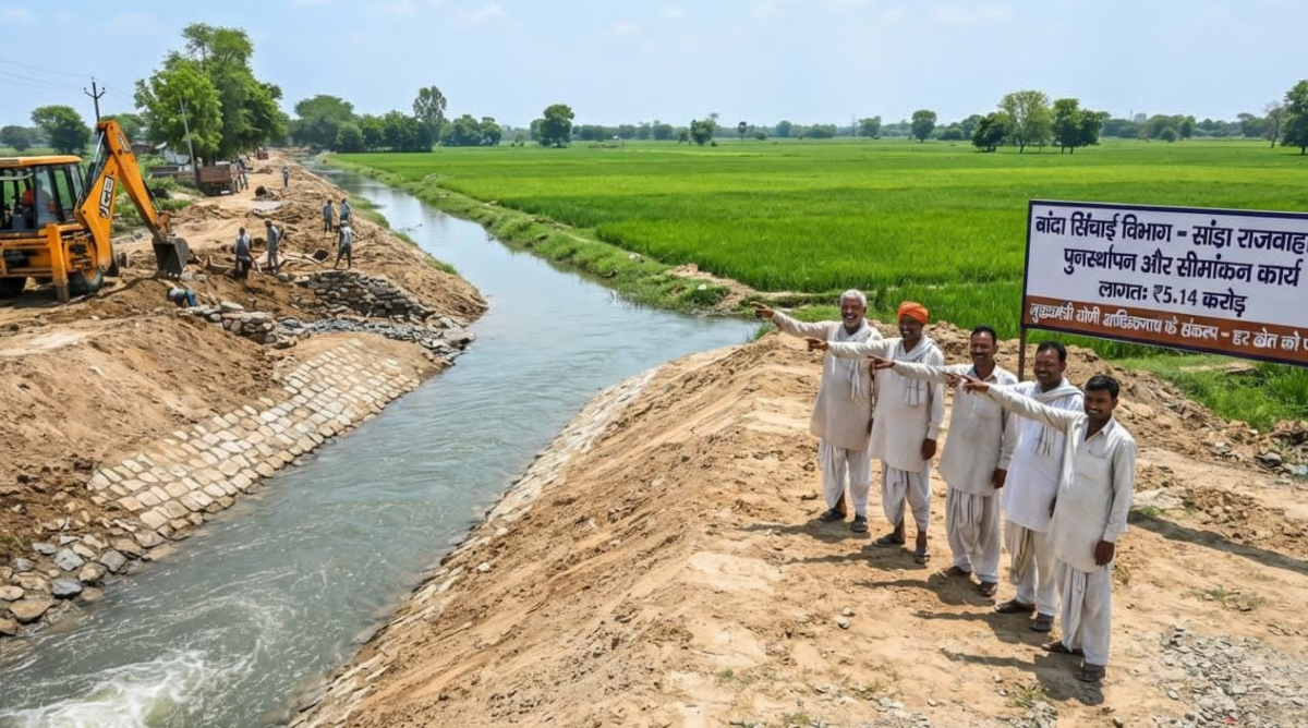 बांदा में किसानों को बड़ी सौगात, योगी सरकार 5.14 करोड़ रुपये से चमका रही सांडा राजवाहा