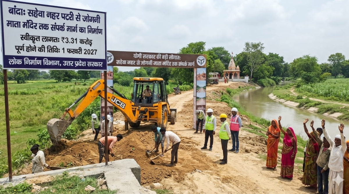बांदा के महुआ विकास खण्ड क्षेत्र को योगी सरकार की बड़ी सौगात, बनाया जा रहा संपर्क मार्ग