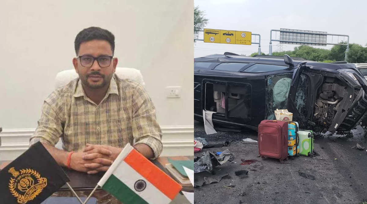 UP News : आगरा - लखनऊ एक्सप्रेसवे पर इटावा के DFO सहित चालक की मौत