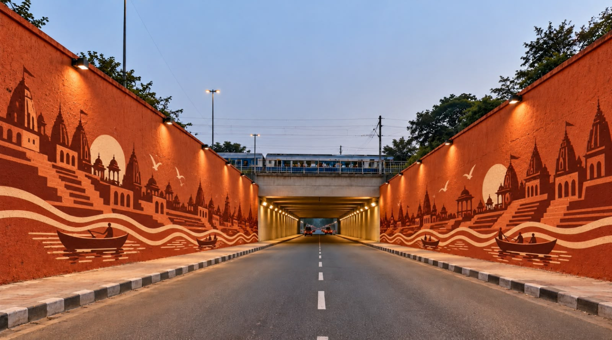 एयर शो के लिए संवर रही काशी, दीवारों पर उकेरी जा रही गंगा घाटों की छटा